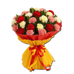 Mixed Carnations with Fillers Flower Bouquet - code NF29